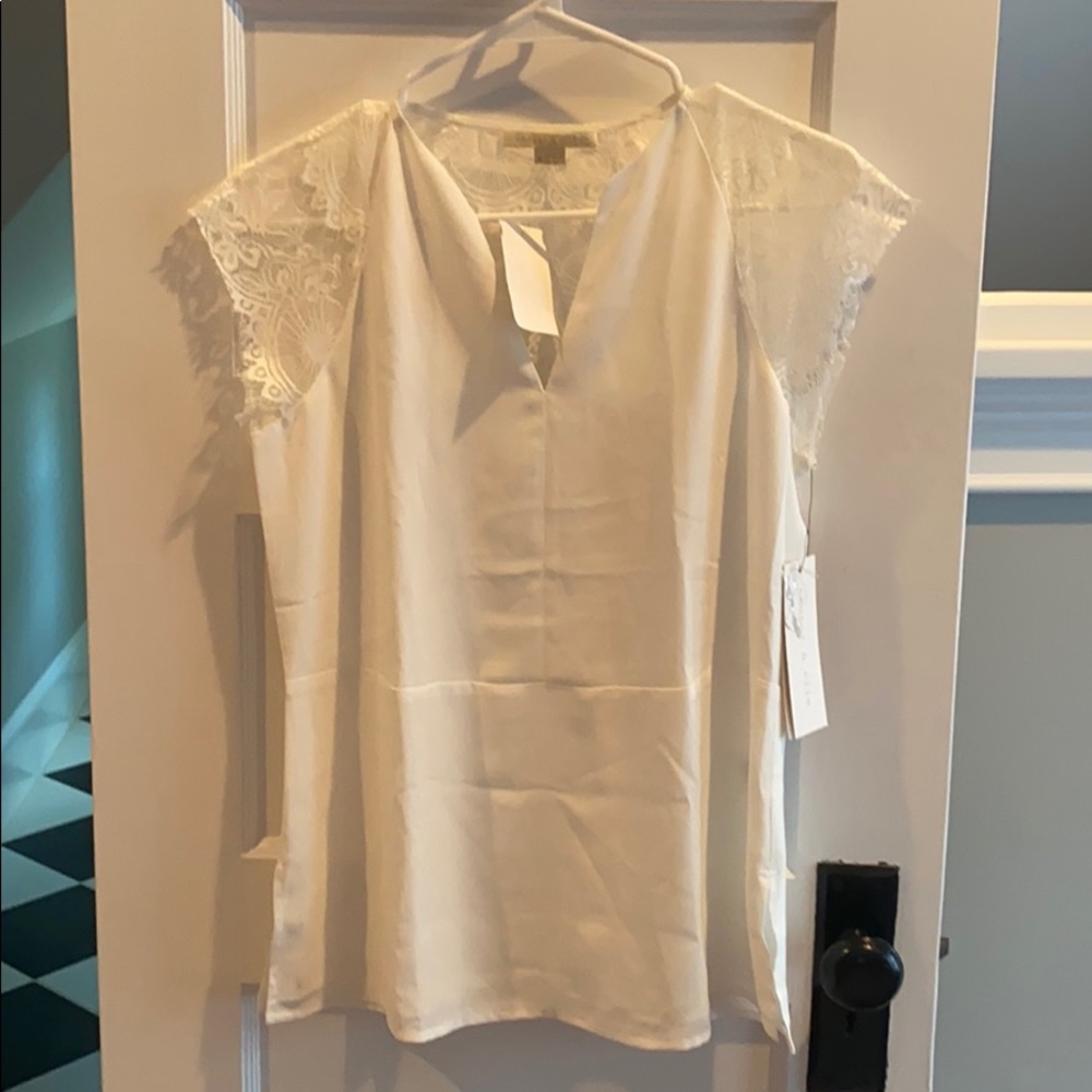 NWT White lace top